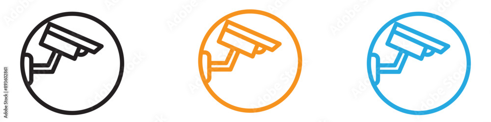 Poster surveillance icon vector logo set collection for web app ui