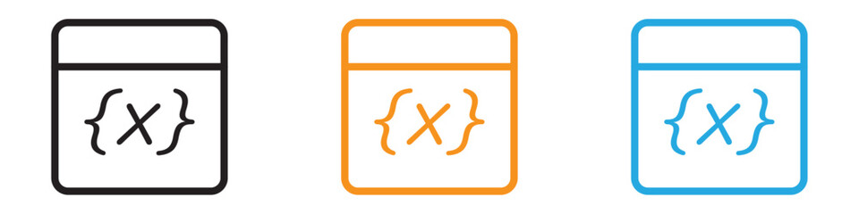 Variable symbol icon vector logo set collection for web app ui