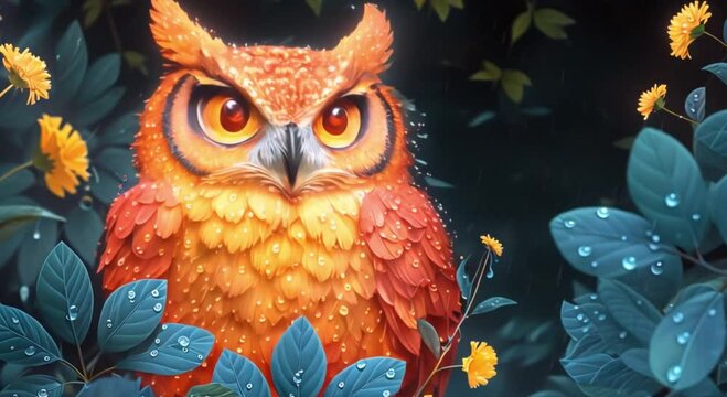 owl on the tree