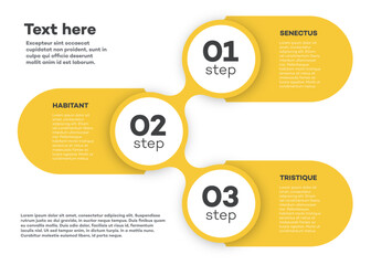Infographic template vector timeline process 3 option or step number color style for presentation 10 eps