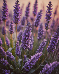 Obraz premium Beautiful Close-Up of Lavender Growing in Bloom