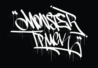 MONSTER TRUCK graffiti tag style design