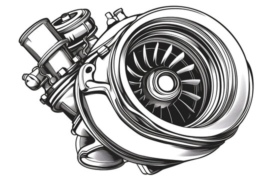 Turbo black outline drawing vector