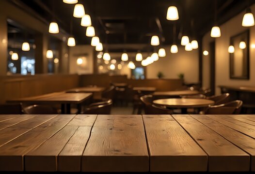cafe mockup with blur background 