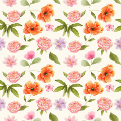 Watercolor flowers wallpaper 