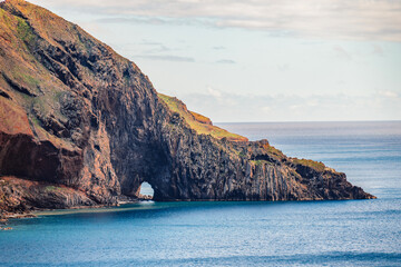 Scenic ocean landscape. Vereda da Ponta de Sao Lourenco or Ponta de Sao Lourenco in Madeira island,...