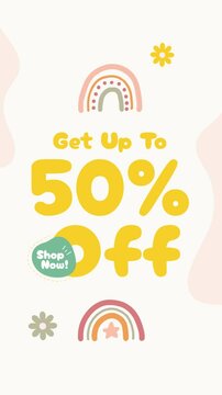 Social media feed story Discount for baby or kids fashion
