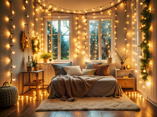 Fairy Light Canopy Bed