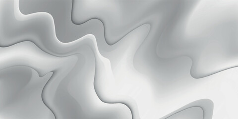 Abstract white background with wavy lines, vector illustration, simple shapes, soft lighting, minimalist