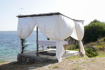 Massage tent on the beach