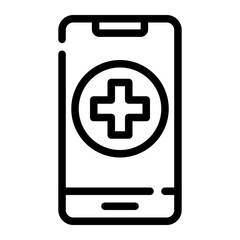 Fototapeta premium medical app line icon