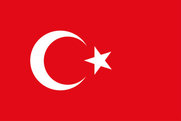 Turkish flag. Turkish flag Day. Vector illustration