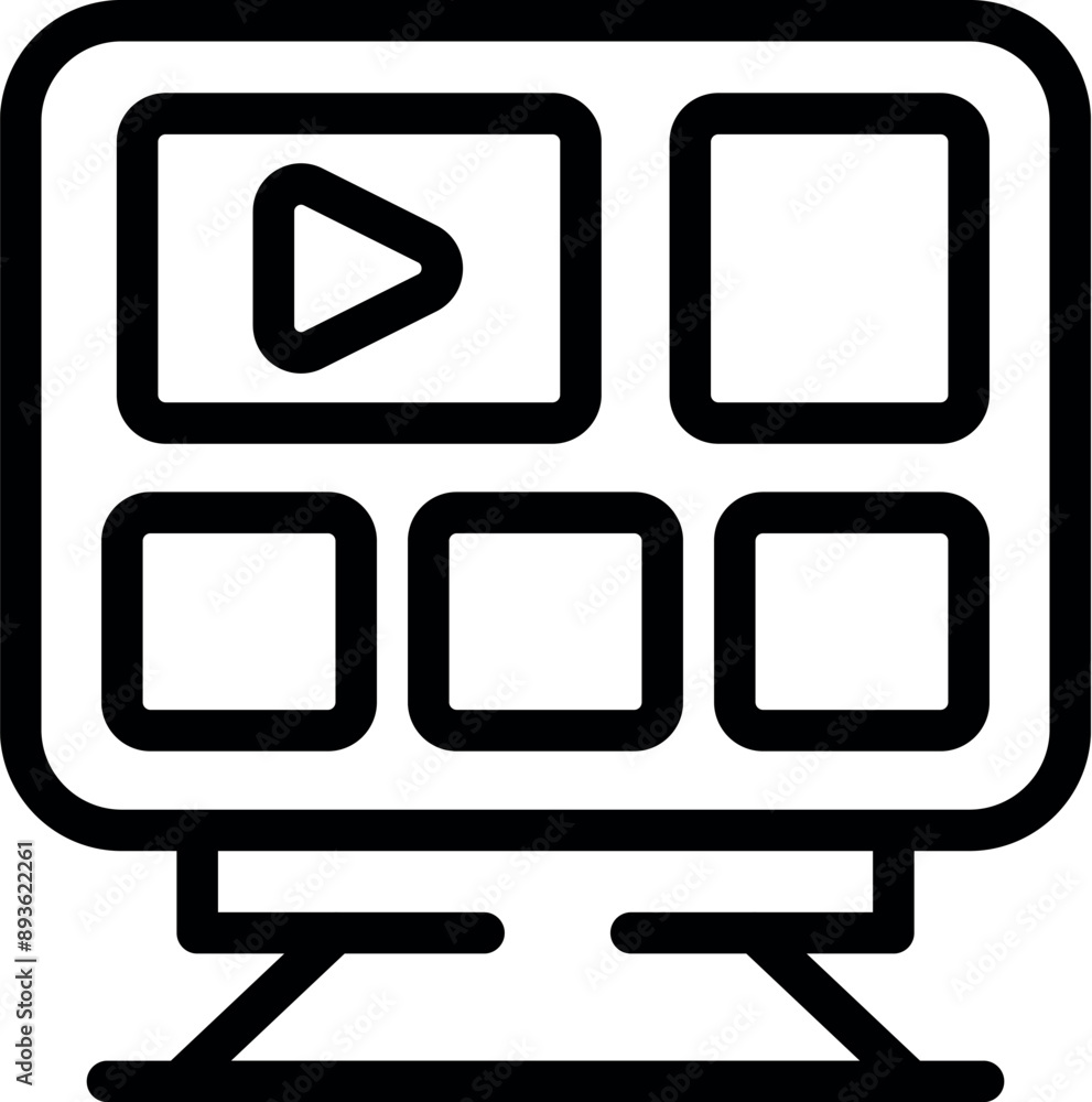 Poster online video platform is displaying multiple videos with a play button for users to choose from