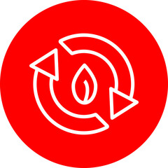 Composting Vector Line White Circle Red