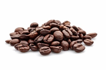 Naklejka premium Roasted coffee beans stack