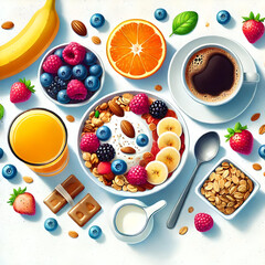 breakfast cereal with fruits