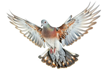 Fototapeta premium Dove flying on transparent background, png