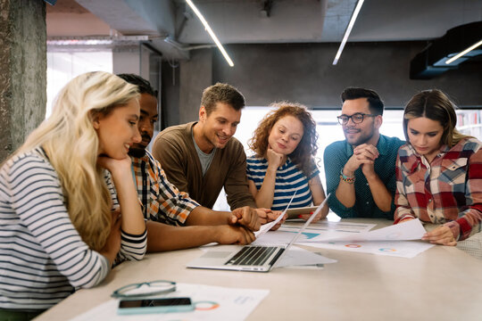 Entrepreneurs desginers architects business people conference in office