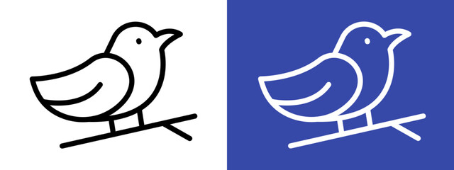 bird icon logo sign set vector outline