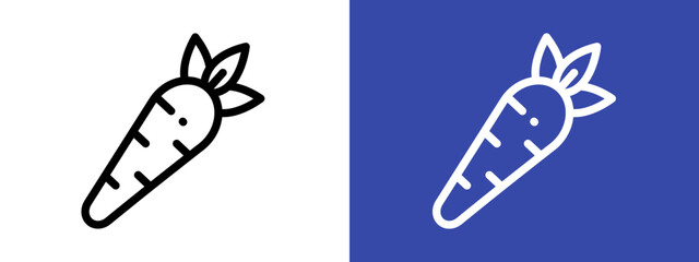 Carrot icon logo sign set vector outline