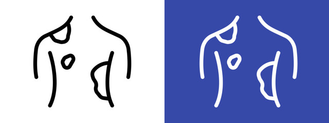 Contact Dermatitis icon logo sign set vector outline