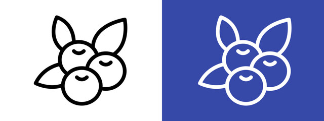 Cranberry icon logo sign set vector outline