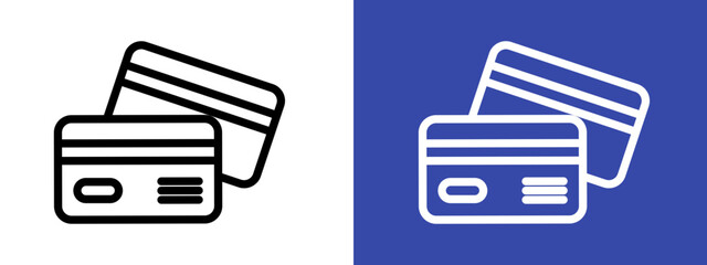 Credit card icon logo sign set vector outline