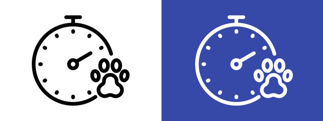 Dog competition icon logo sign set vector outline