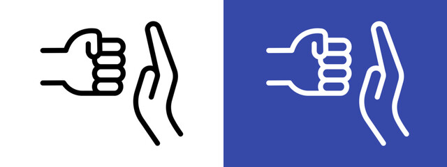 Domestic violence icon logo sign set vector outline