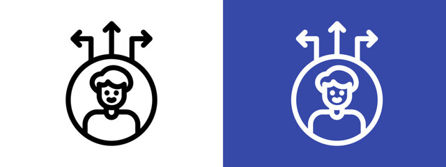 Flexibility icon logo sign set vector outline