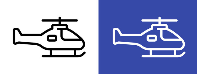 Helicopter icon logo sign set vector outline