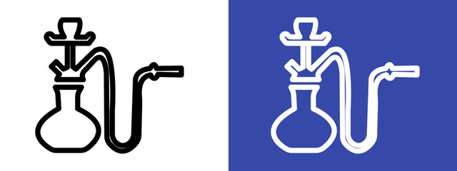 Hookah icon logo sign set vector outline