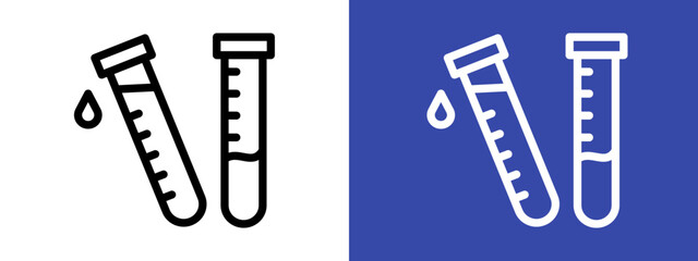 Laboratory test icon logo sign set vector outline