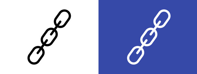 Link chain icon logo sign set vector outline