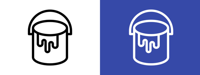 paint bucket icon logo sign set vector outline © Kajal