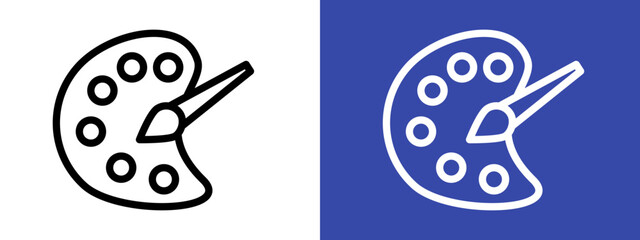 palette color icon logo sign set vector outline