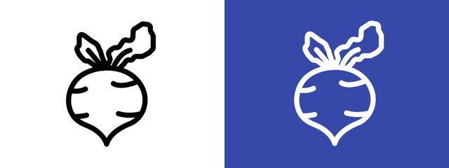 radish icon logo sign set vector outline