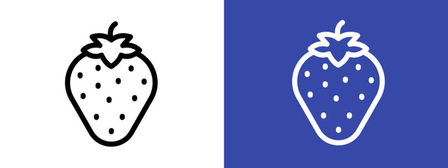strawberry icon logo sign set vector outline