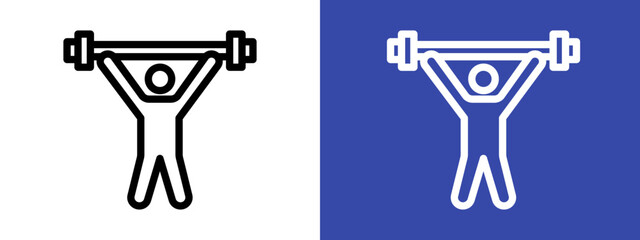 strength training icon logo sign set vector outline