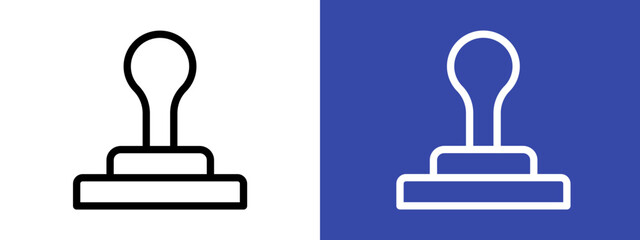 stamp icon logo sign set vector outline