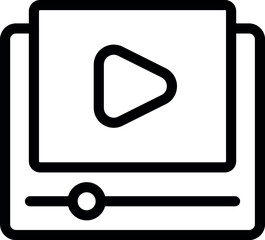 Simple video player interface with a play button visible, symbolizing entertainment and streaming