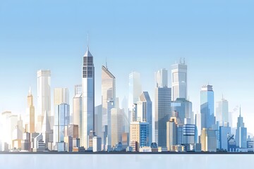 Modern City Skyline Illustration