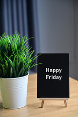 Happy Friday concept with inspirational quote