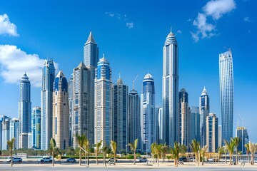 Dubai Skyline with Modern Skyscrapers