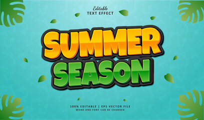 Summer Season Editable Text Effect Style 3d Bold Modern