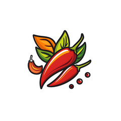 Fototapeta premium minimal spice logo on white background AI generative