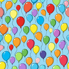 seamless background with balloons