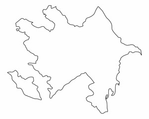Azerbaijan outline map