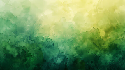 Fototapeta premium Vibrant Green and Yellow Abstract Watercolor Background Splashes