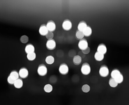 Abstract lights background. Black and white monochrome photo